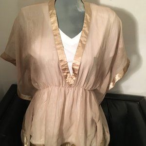 New York & Company sheer gold top
